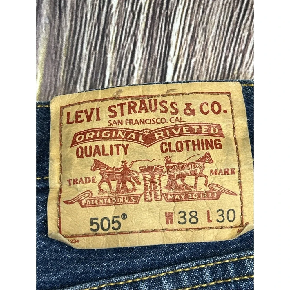 Levis Regular Fit 505 Mens Jeans Blue Size W38/L30‎